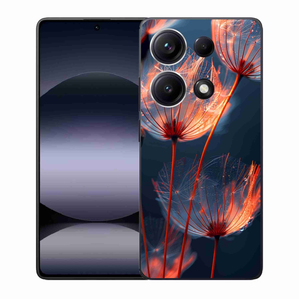 Gélový kryt mmCase na Xiaomi Redmi Note 14S - svetielkujúca páperie