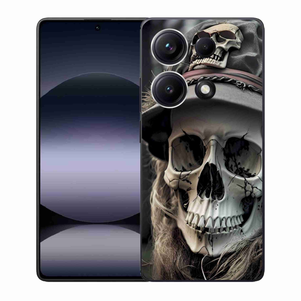 Gélový kryt mmCase na Xiaomi Redmi Note 14S - temná lebka