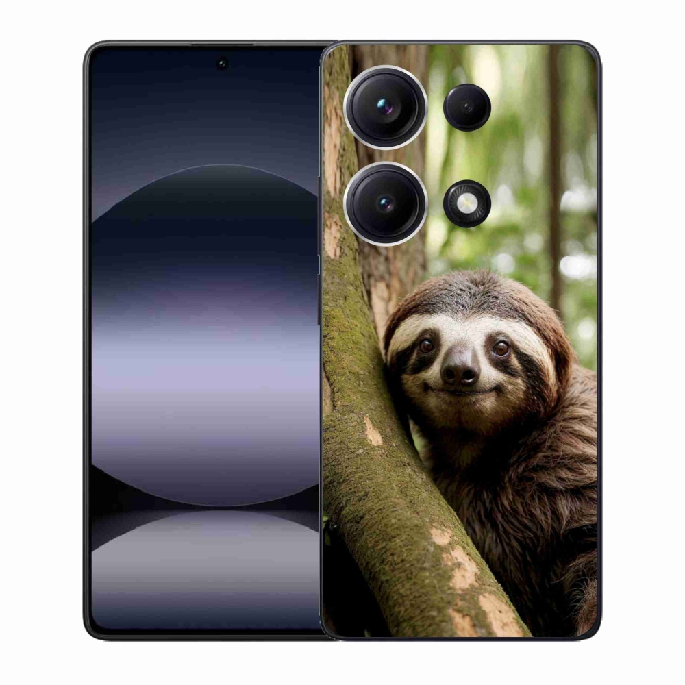 Gélový kryt mmCase na Xiaomi Redmi Note 14S - usmievavý leňochod