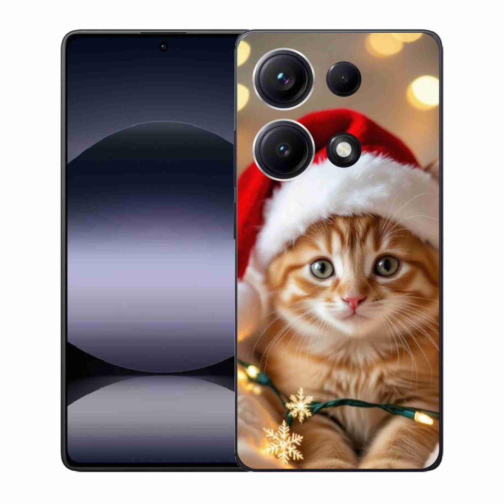 Gélový kryt mmCase na Xiaomi Redmi Note 14S - vianočné mačiatko