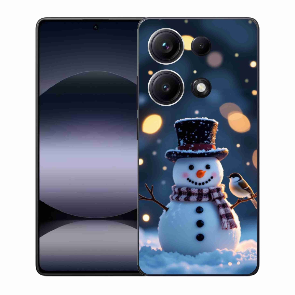 Gélový kryt mmCase na Xiaomi Redmi Note 14S - vianočný snehuliak