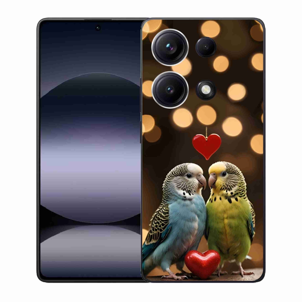 Gélový kryt mmCase na Xiaomi Redmi Note 14S - zamilovaní papagáje