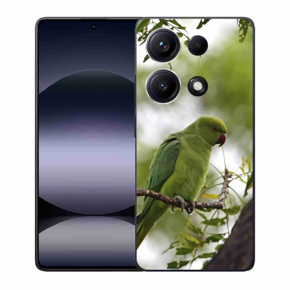 Gélový kryt mmCase na Xiaomi Redmi Note 14S - zelený papagáj