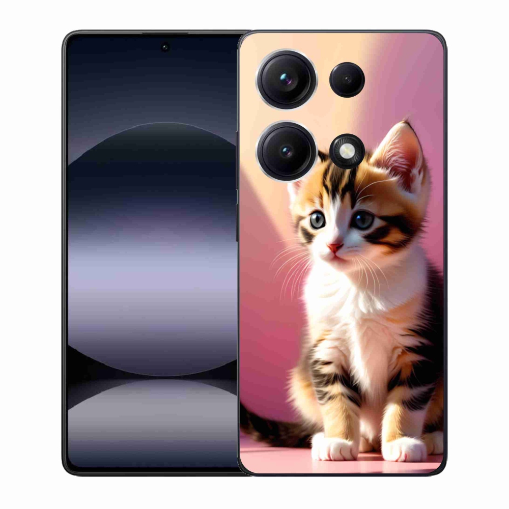 Gélový kryt mmCase na Xiaomi Redmi Note 14S - zvedavé mačiatko 2