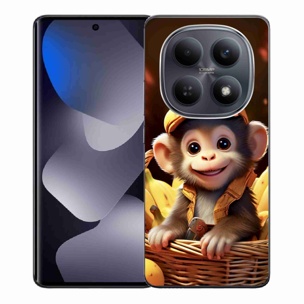 Gélový kryt mmCase na Xiaomi Redmi Note 15 4G/5G/Poco M8 5G - opice v košíku