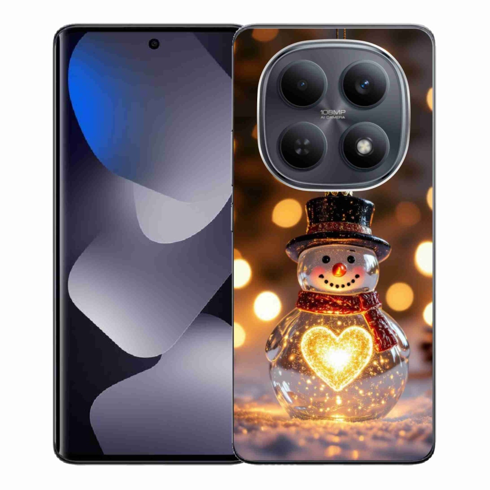 Gélový kryt mmCase na Xiaomi Redmi Note 15 4G/5G/Poco M8 5G - svietiaci vianočný snehuliak