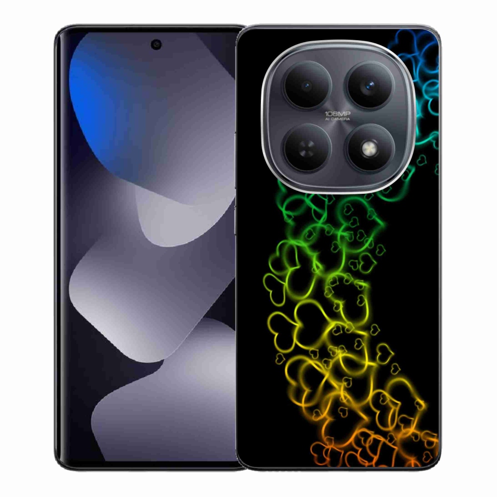 Gélový kryt mmCase na Xiaomi Redmi Note 15 4G - farebné srdiečka