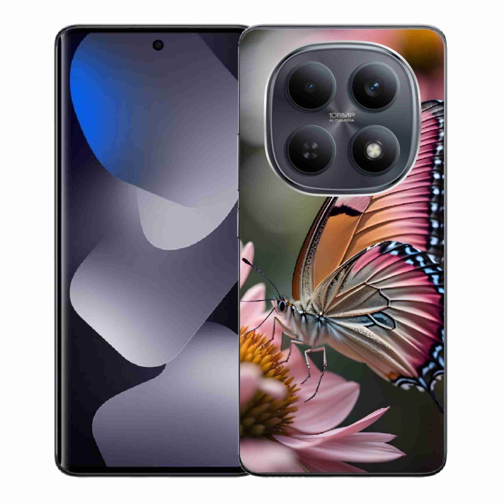 Gélový kryt mmCase na Xiaomi Redmi Note 15 4G - farebný motýľ