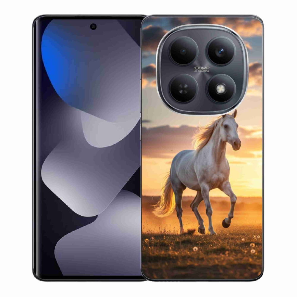 Gélový kryt mmCase na Xiaomi Redmi Note 15 4G - bežiaci biely kôň 2