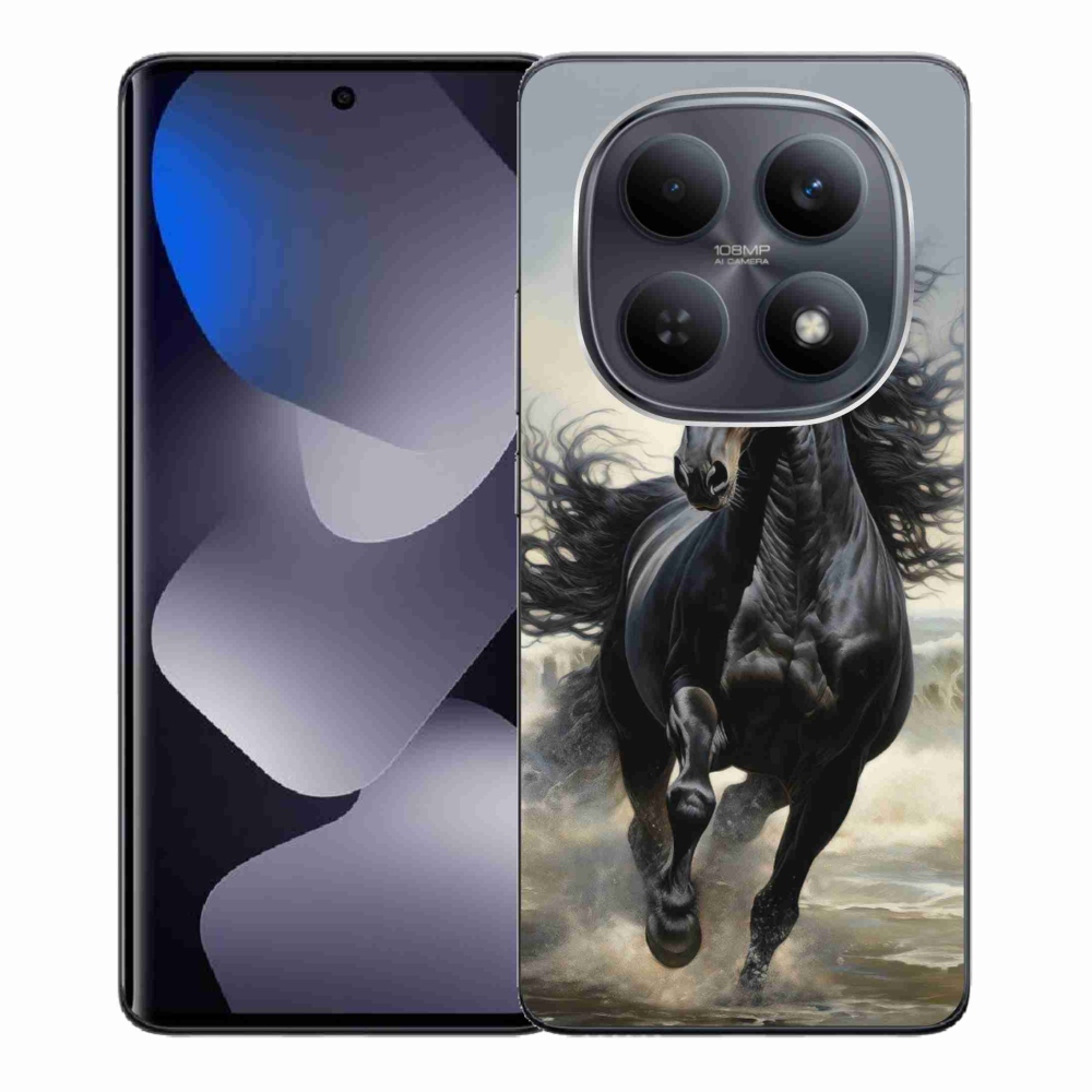 Gélový kryt mmCase na Xiaomi Redmi Note 15 4G - bežiaci čierny kôň