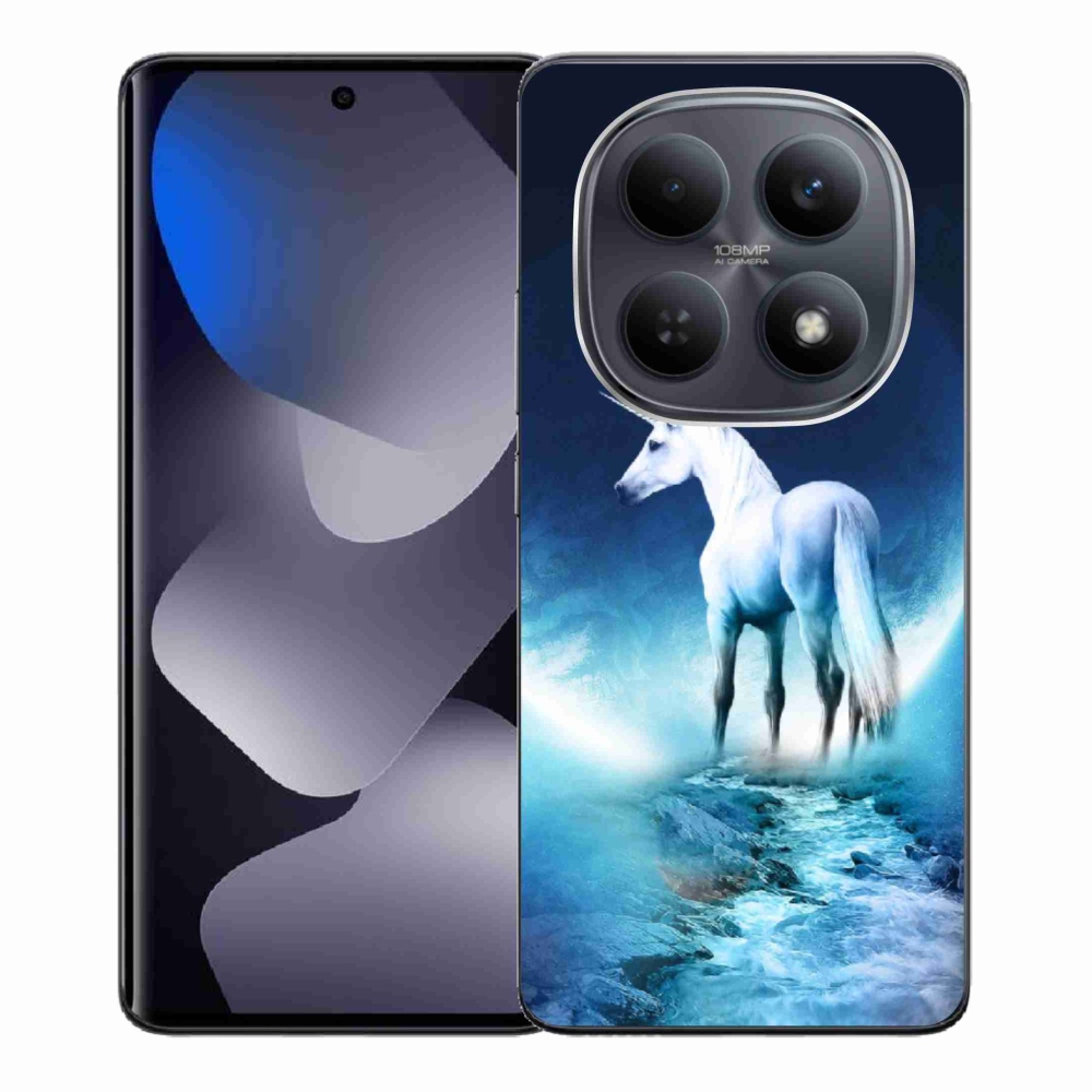 Gélový kryt mmCase na Xiaomi Redmi Note 15 4G - biely jednorožec