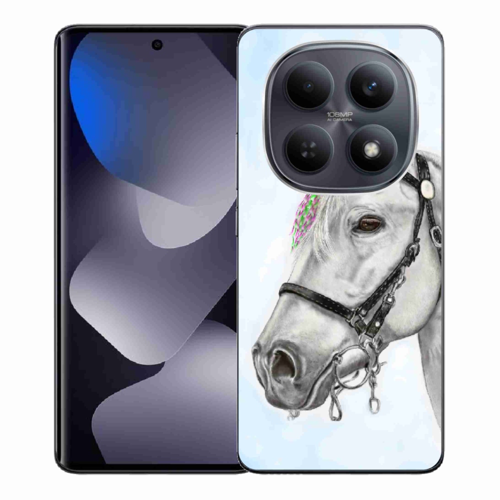 Gélový kryt mmCase na Xiaomi Redmi Note 15 4G - biely kôň 1