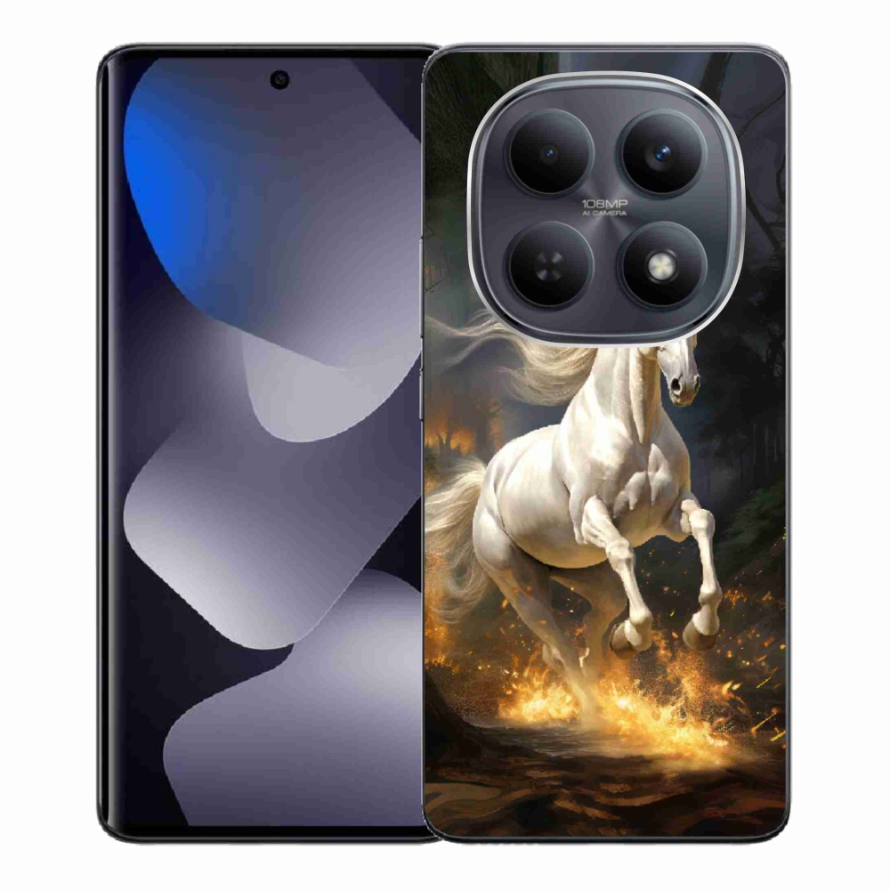 Gélový kryt mmCase na Xiaomi Redmi Note 15 4G - biely kôň 2