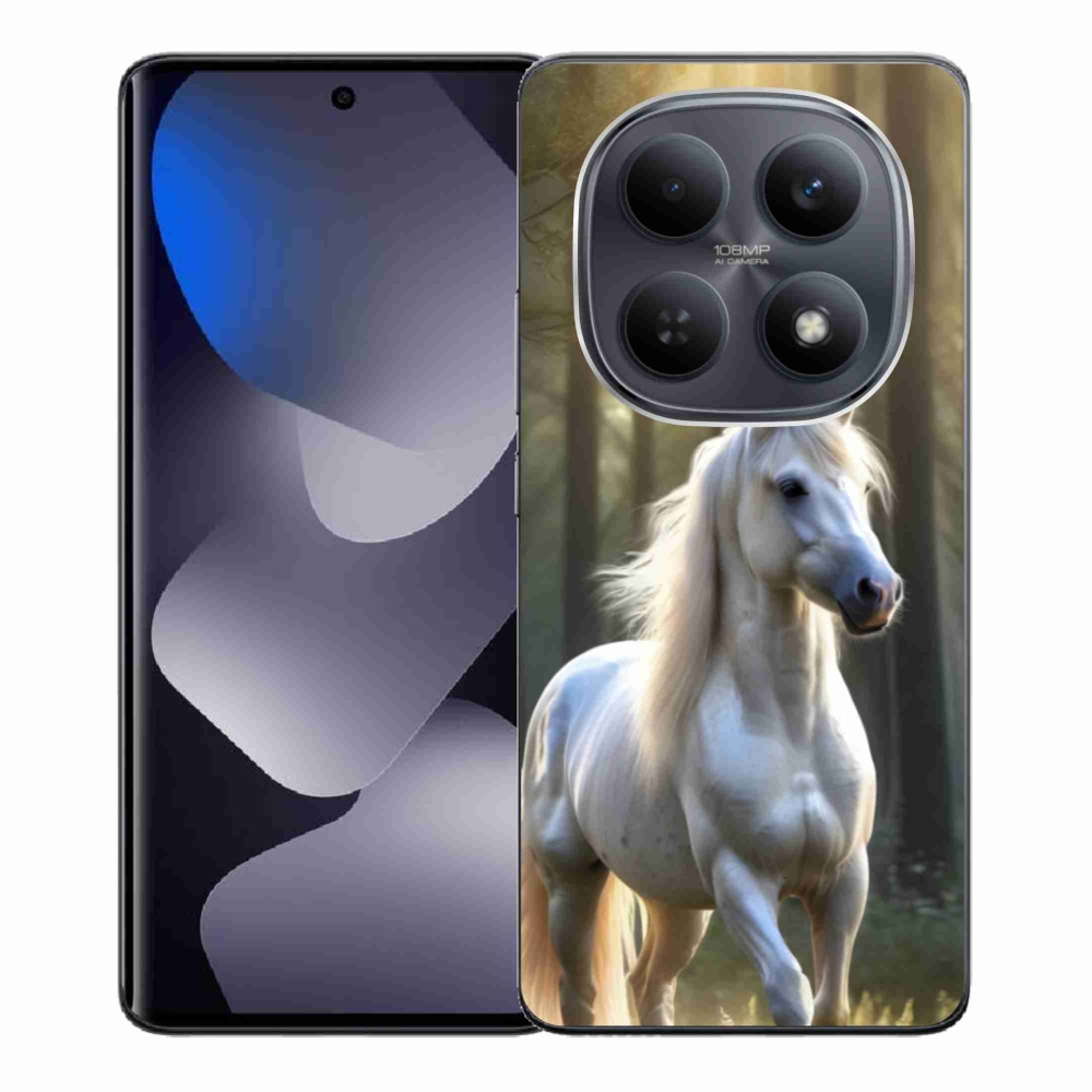 Gélový kryt mmCase na Xiaomi Redmi Note 15 4G - biely kôň 3