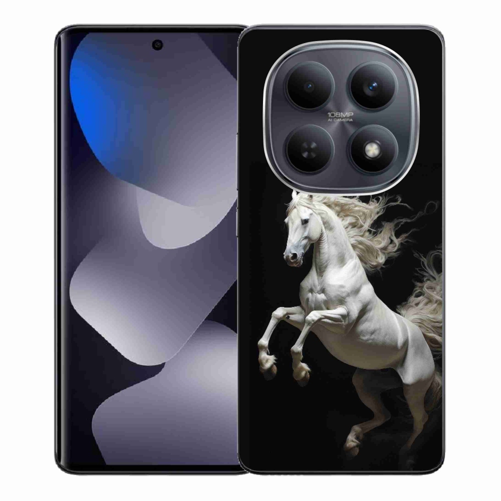 Gélový kryt mmCase na Xiaomi Redmi Note 15 4G - biely kôň 4