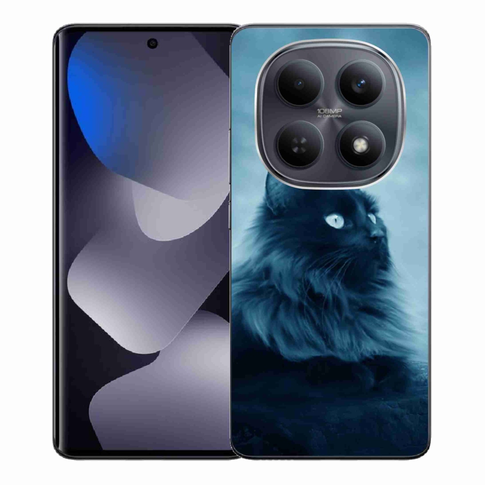 Gélový kryt mmCase na Xiaomi Redmi Note 15 4G - čierna mačka 1