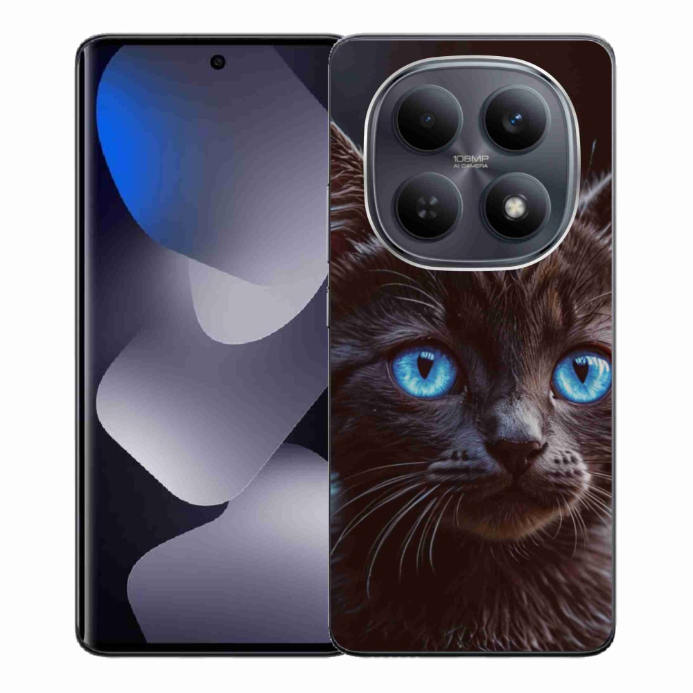 Gélový kryt mmCase na Xiaomi Redmi Note 15 4G - čierne mačiatko 2