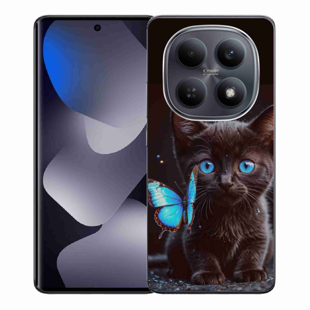 Gélový kryt mmCase na Xiaomi Redmi Note 15 4G - čierne mačiatko 3
