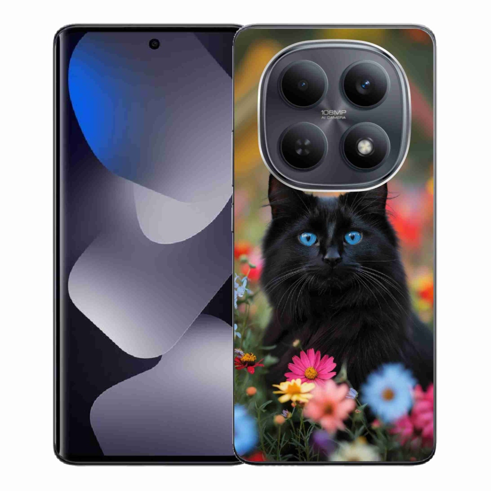 Gélový kryt mmCase na Xiaomi Redmi Note 15 4G - čierne mačiatko 4