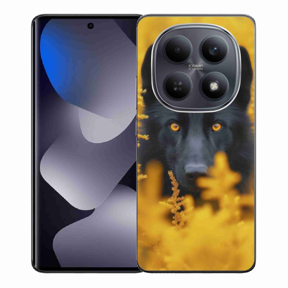Gélový kryt mmCase na Xiaomi Redmi Note 15 4G - čierny vlk 2