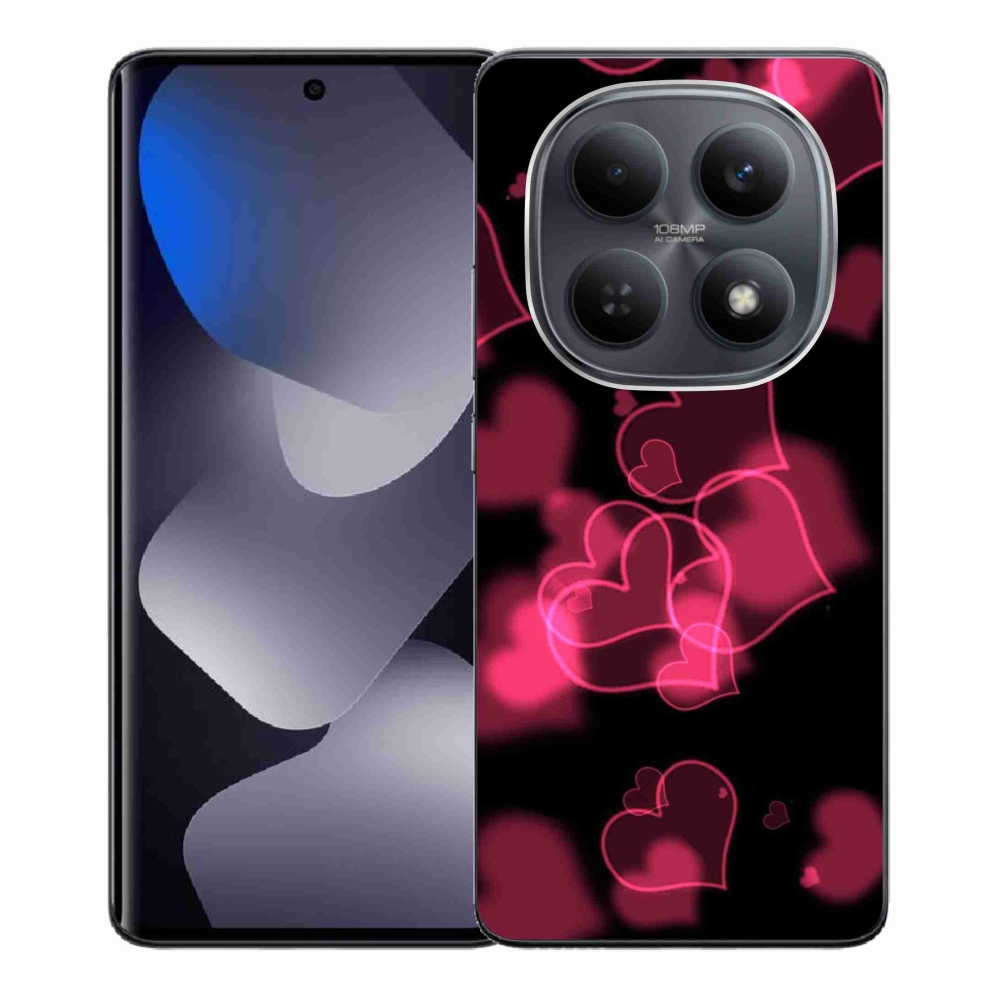 Gélový kryt mmCase na Xiaomi Redmi Note 15 4G - červená srdiečka