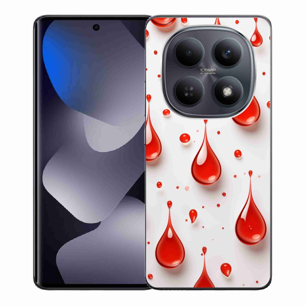 Gélový kryt mmCase na Xiaomi Redmi Note 15 4G - červené kvapky