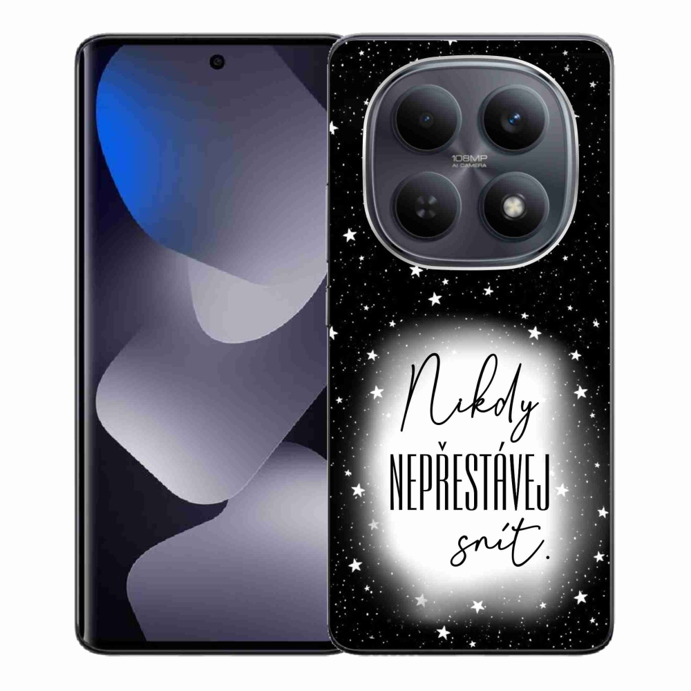 Gélový kryt mmCase na Xiaomi Redmi Note 15 4G - citát 1 bieločierne pozadie
