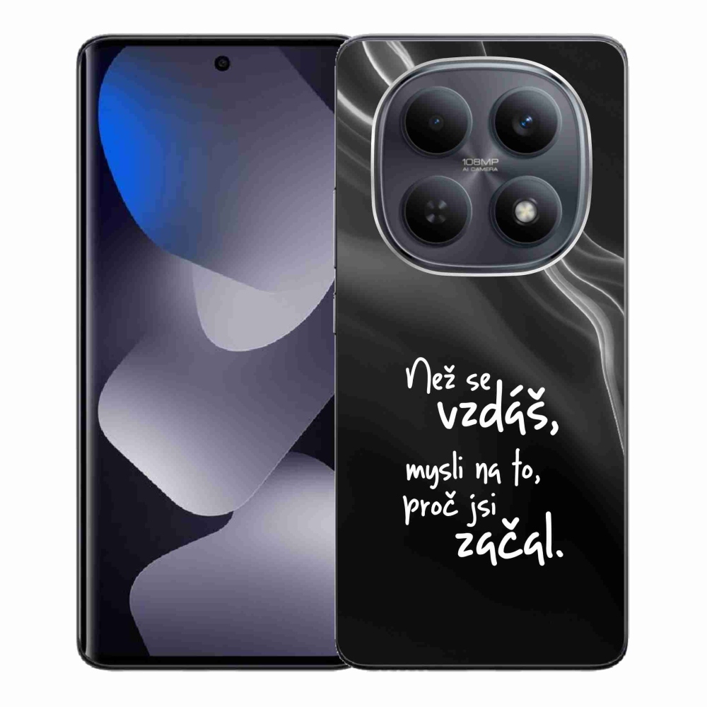 Gélový kryt mmCase na Xiaomi Redmi Note 15 4G - citát 2 čierne pozadie