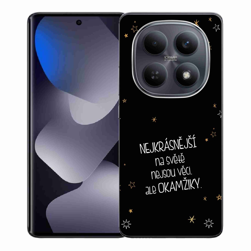 Gélový kryt mmCase na Xiaomi Redmi Note 15 4G - citát 4 čierne pozadie
