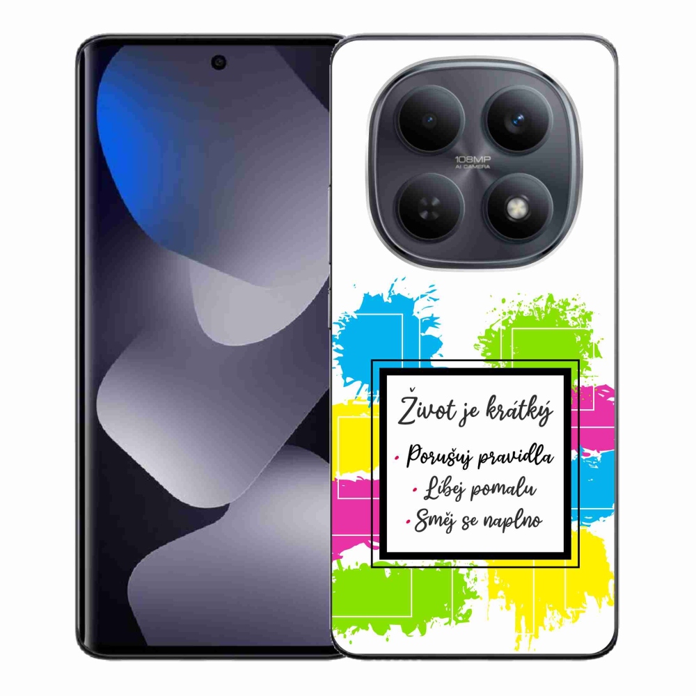 Gélový kryt mmCase na Xiaomi Redmi Note 15 4G - citát 5 biele pozadie
