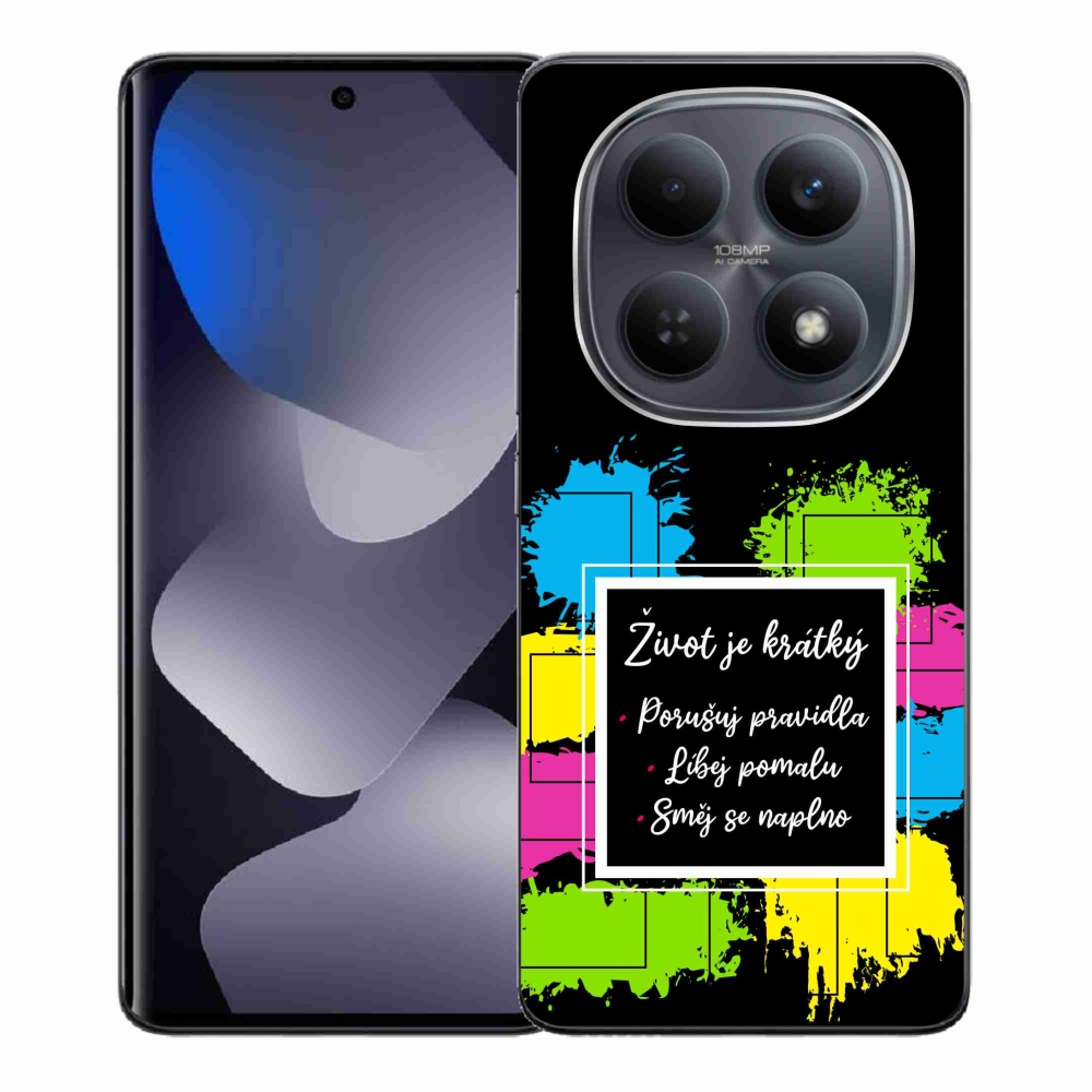 Gélový kryt mmCase na Xiaomi Redmi Note 15 4G - citát 5 čierne pozadie