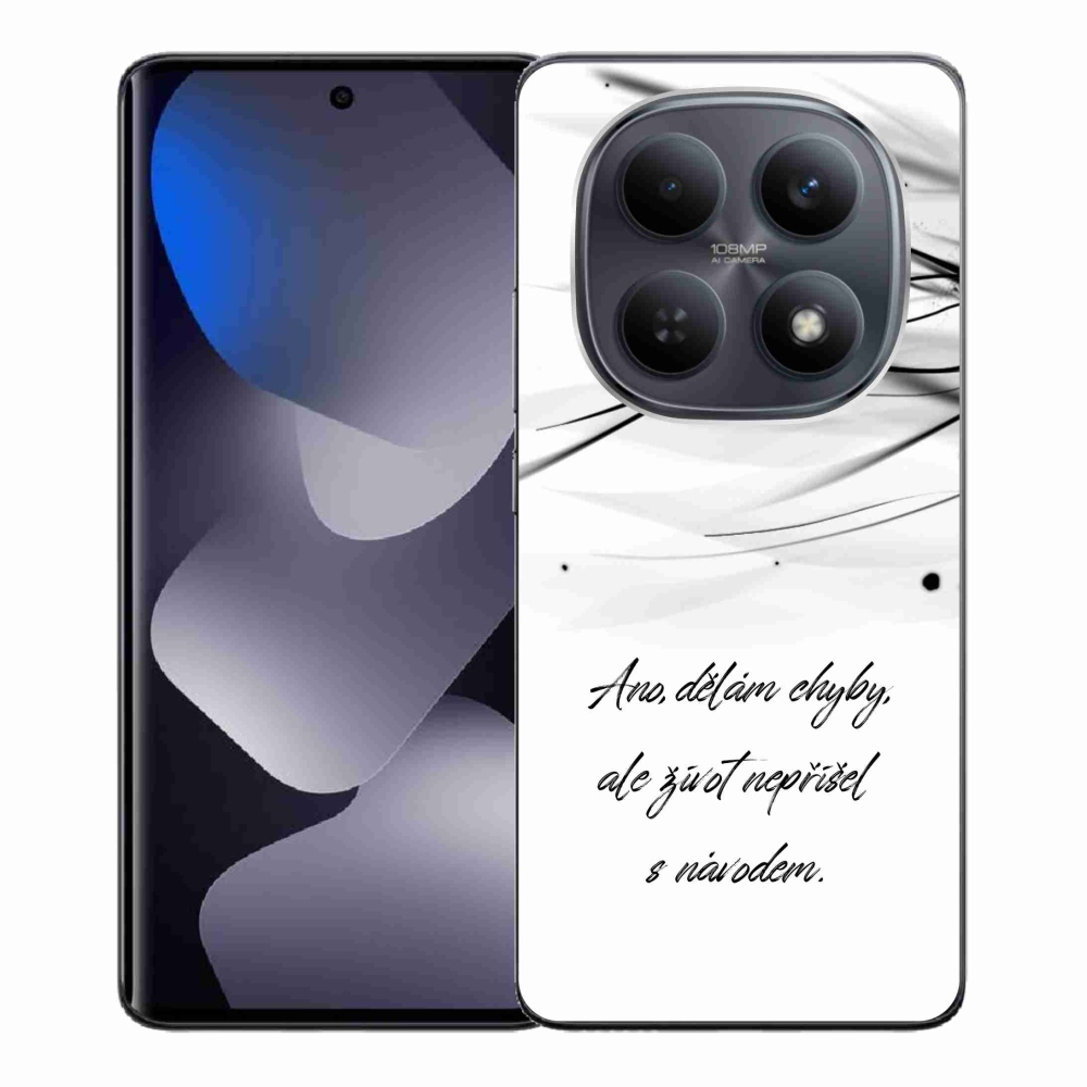 Gélový kryt mmCase na Xiaomi Redmi Note 15 4G - citát biele pozadie