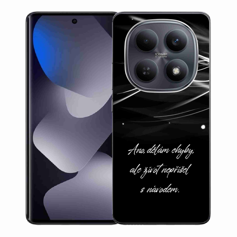 Gélový kryt mmCase na Xiaomi Redmi Note 15 4G - citát čierne pozadie