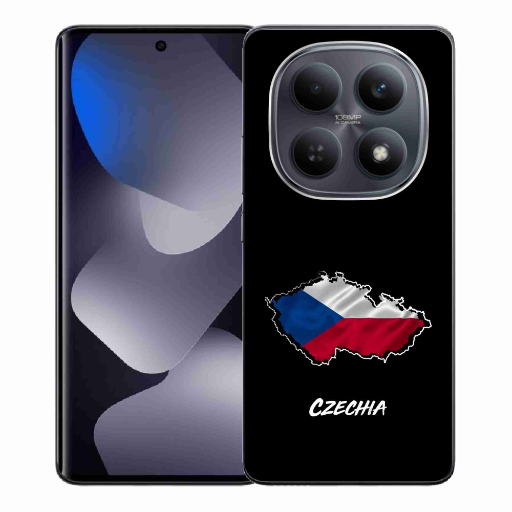 Gélový kryt mmCase na Xiaomi Redmi Note 15 4G - Czechia čierne pozadie