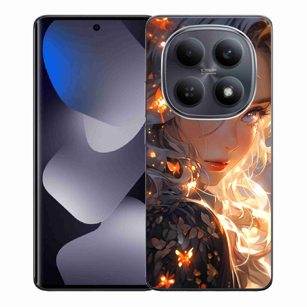 Gélový kryt mmCase na Xiaomi Redmi Note 15 4G - dievča a motýle