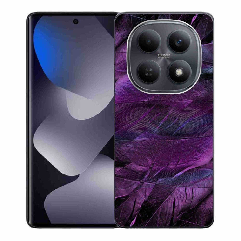 Gélový kryt mmCase na Xiaomi Redmi Note 15 4G - fialové pierka