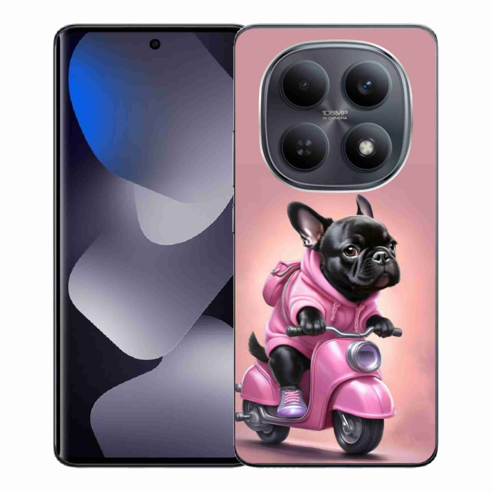 Gélový kryt mmCase na Xiaomi Redmi Note 15 4G - francúzsky buldoček na skútri
