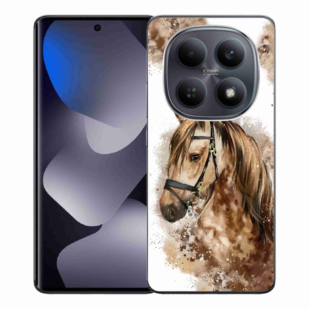 Gélový kryt mmCase na Xiaomi Redmi Note 15 4G - hnedý kreslený kôň