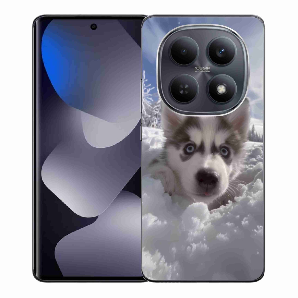 Gélový kryt mmCase na Xiaomi Redmi Note 15 4G - husky v snehu