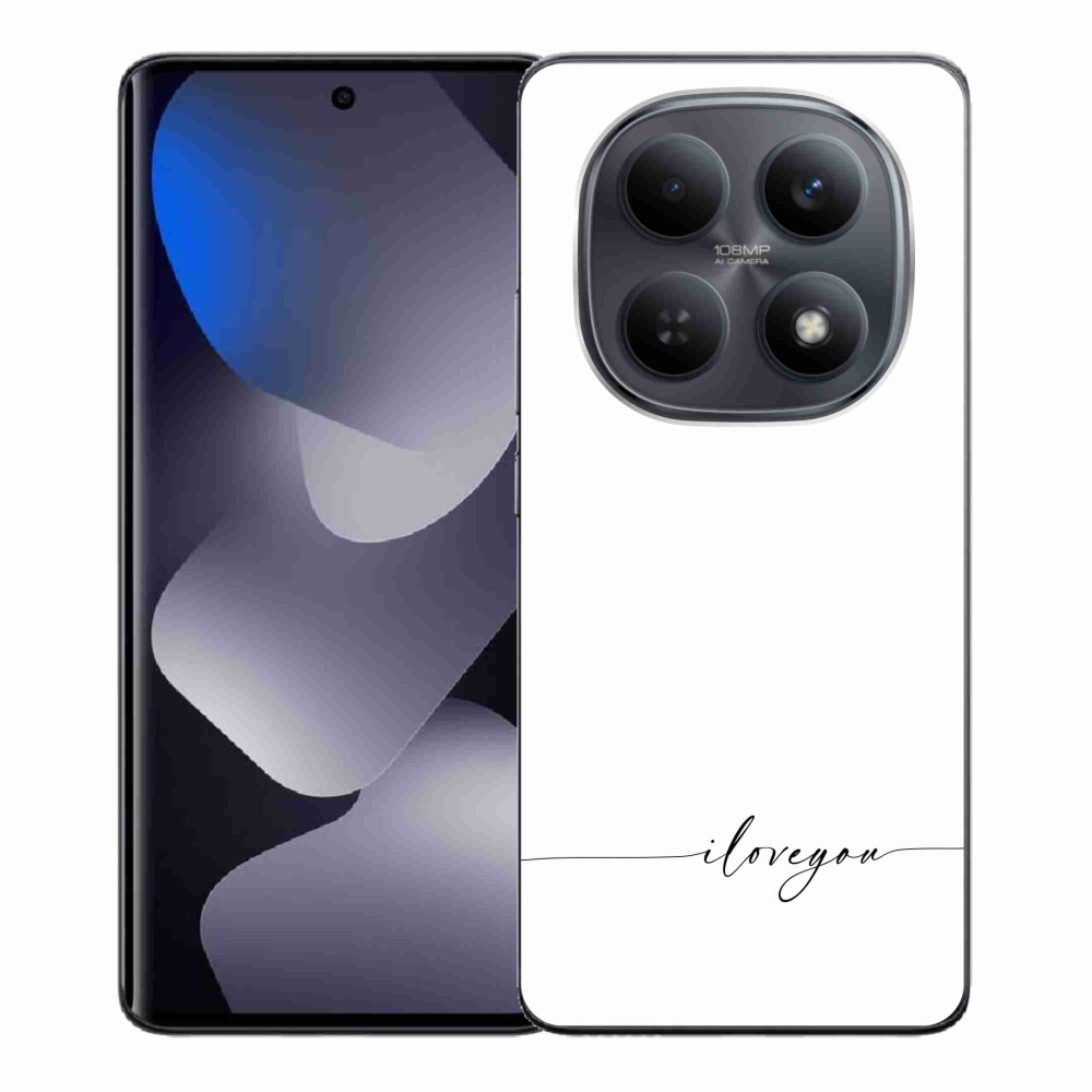 Gélový kryt mmCase na Xiaomi Redmi Note 15 4G - I love you biele pozadie