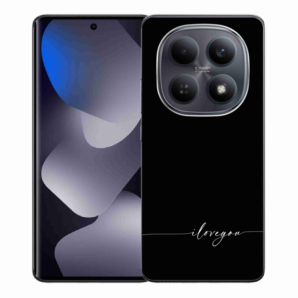 Gélový kryt mmCase na Xiaomi Redmi Note 15 4G - I love you čierne pozadie