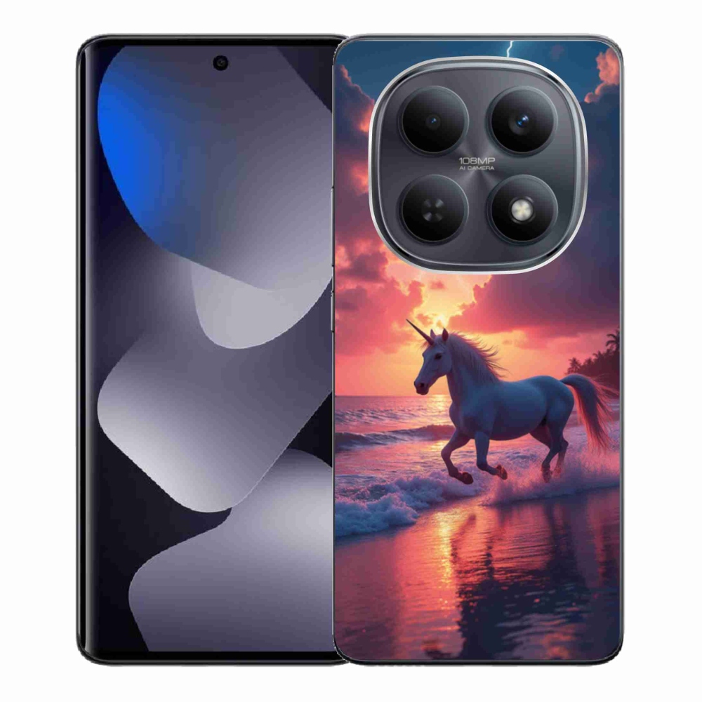 Gélový kryt mmCase na Xiaomi Redmi Note 15 4G - jednorožec na pláži