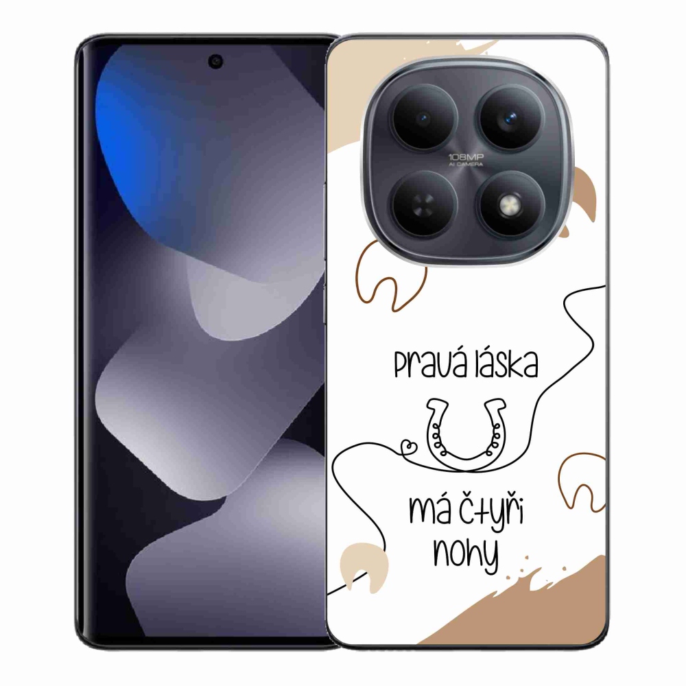 Gélový kryt mmCase na Xiaomi Redmi Note 15 4G - konský motív biele pozadie