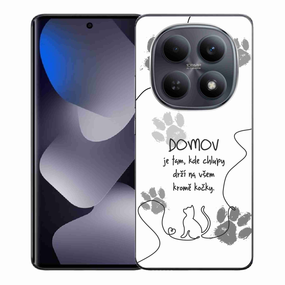Gélový kryt mmCase na Xiaomi Redmi Note 15 4G - mačacie motív biele pozadie