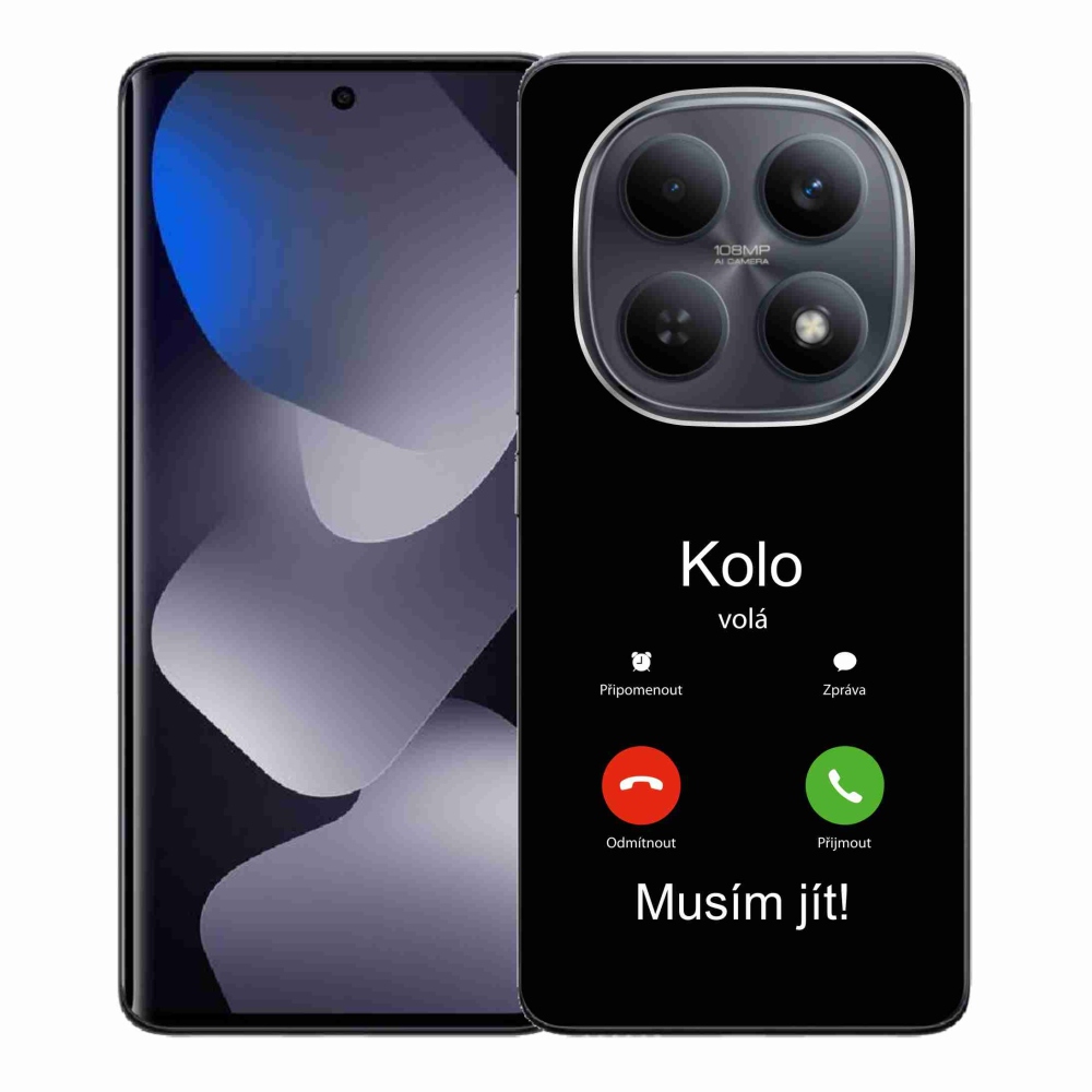 Gélový kryt mmCase na Xiaomi Redmi Note 15 4G - kolo volá čierne pozadie