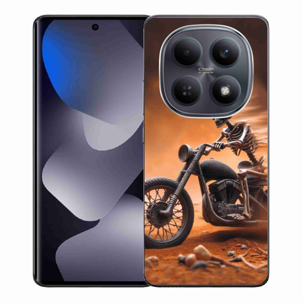 Gélový kryt mmCase na Xiaomi Redmi Note 15 4G - kostra na motorke