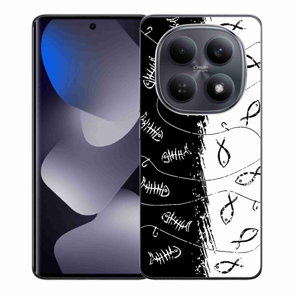Gélový kryt mmCase na Xiaomi Redmi Note 15 4G - kostry a rybky