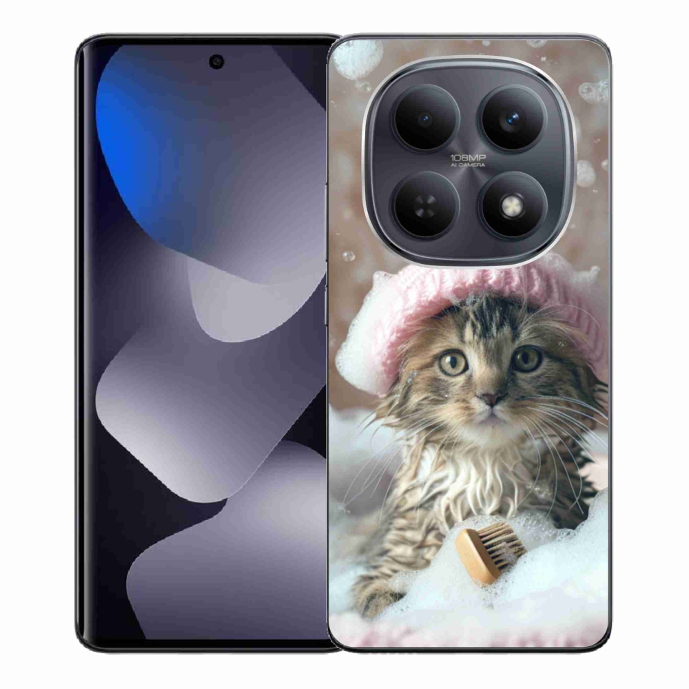 Gélový kryt mmCase na Xiaomi Redmi Note 15 4G - mačiatko a kúpeľ