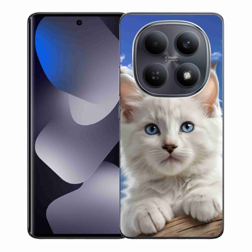 Gélový kryt mmCase na Xiaomi Redmi Note 15 4G - mačiatko a oblaky
