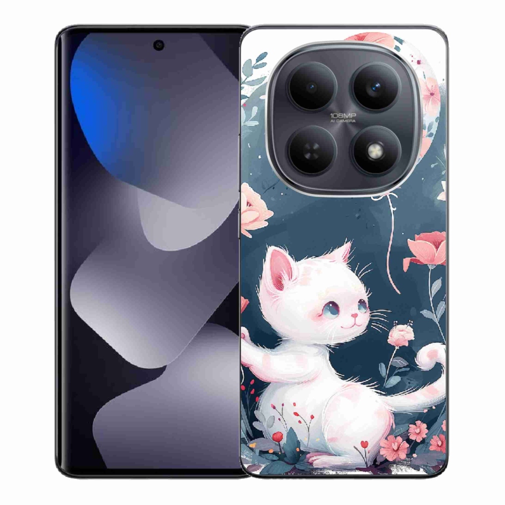Gélový kryt mmCase na Xiaomi Redmi Note 15 4G - mačiatko s balónikom